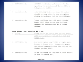 Creative writing task radio script