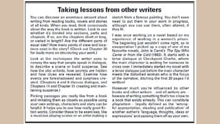 Creative writing (fiction writing)