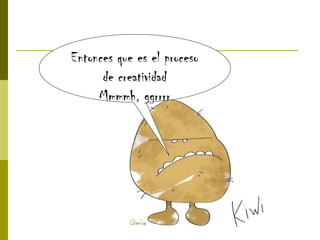 Entonces que es el proceso
de creatividad
Mmmmh, ggrrrr
 