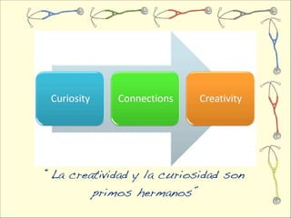 “La creatividad y la curiosidad son
        primos hermanos”
 