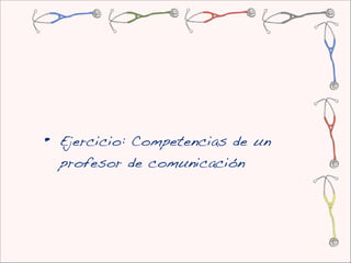•   Ejercicio: Competencias de un
    profesor de comunicación
 