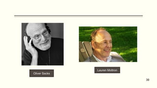 Oliver Sacks
30
Lauren Mottron
 