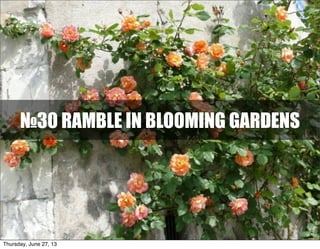 №30 RAMBLE IN BLOOMING GARDENS
33
Thursday, June 27, 13
 