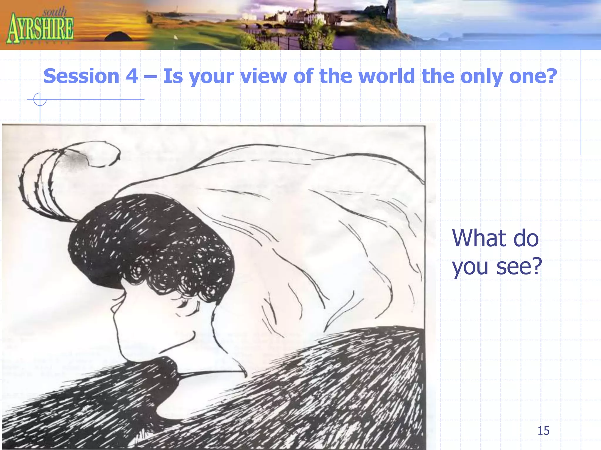 Session 4 – Is your view of the world the only one? 
What do 
you see? 
15 
 