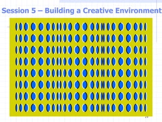 Session 5 – Building a Creative Environment 
19 
 