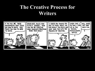 The Creative Process for
Writers
 