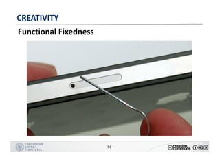 MANUALDENORMASGRÁFICAS|09
LOGÓTIPO HORIZONTAL
56
CREATIVITY
Functional Fixedness
 