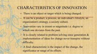 Creativity and innovation | PPTX