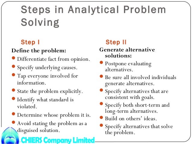 Problem-Solving Skills: Definitions and Examples | vanganthsq.cf analytical problem solving definition