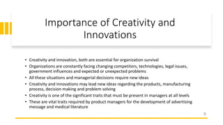 Creativity and innovations marketing .pptx