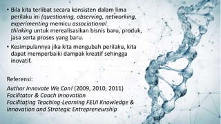 CREATIVITY AND INNOVATION THE INNOVATOR’DNA.pptx