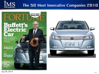117Aug 28, 2014
The 50 Most Innovative Companies 2010
 