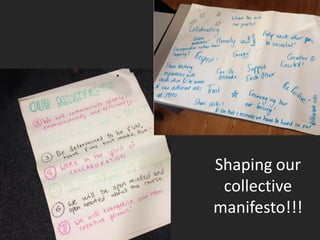 Shaping our
collective
manifesto!!!
 