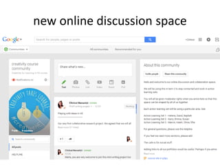 new online discussion space
 