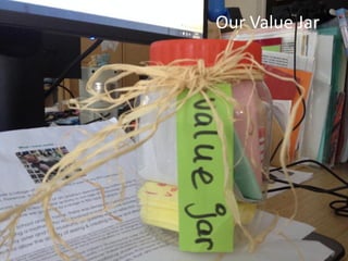 The content of our Value Jar
 