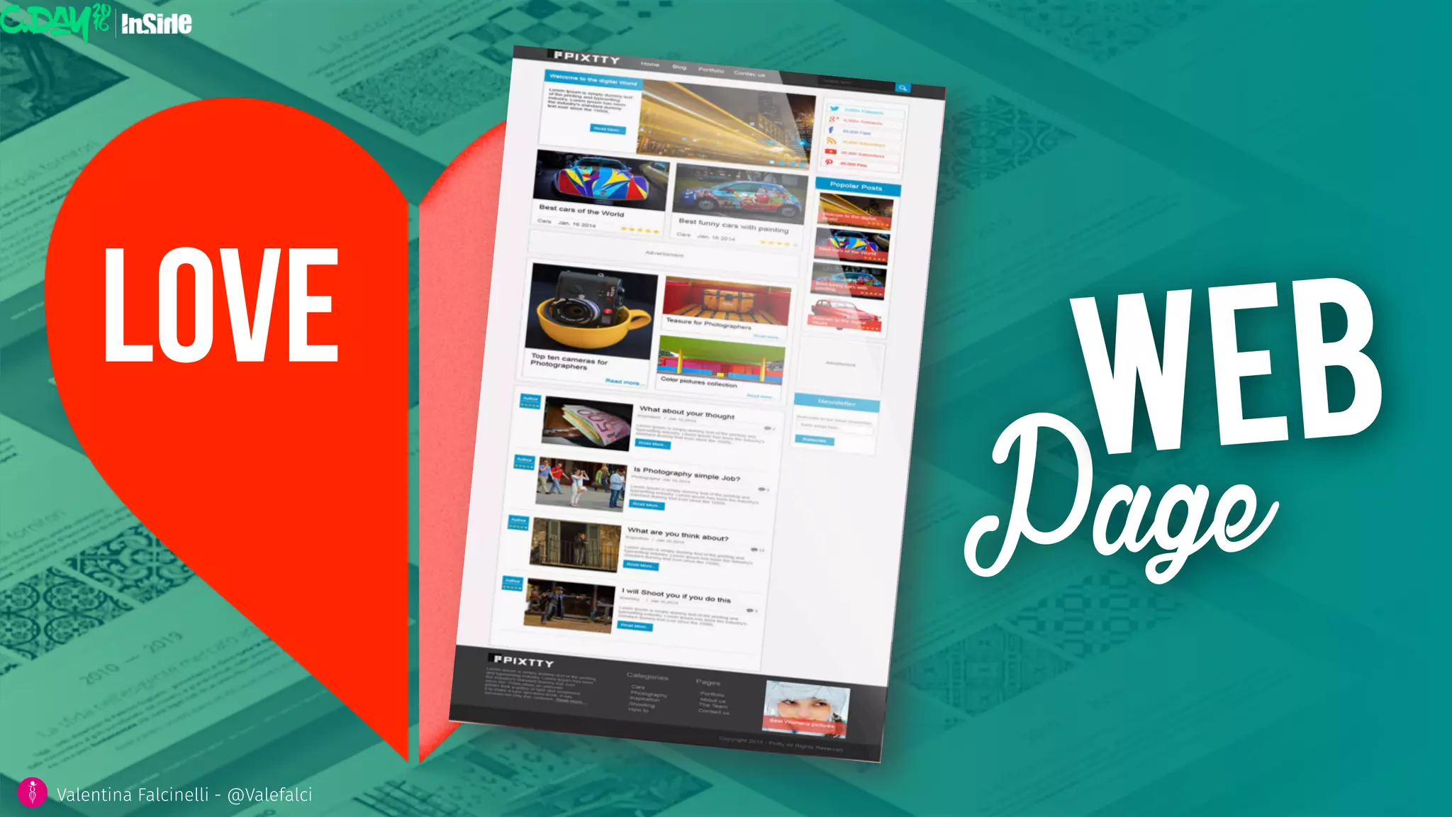 love
PageWeb
Valentina Falcinelli - @Valefalci
 