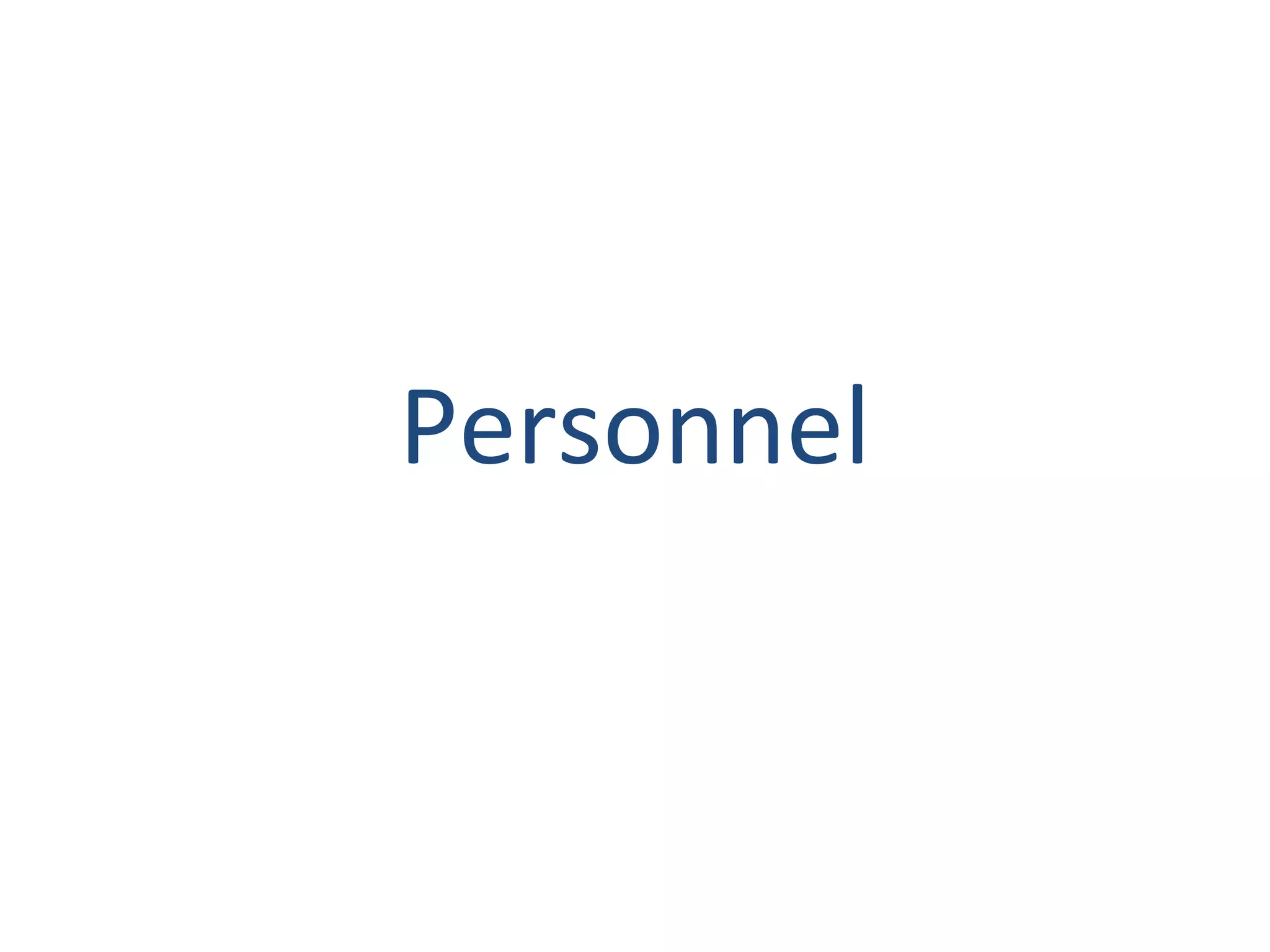 Personnel
 