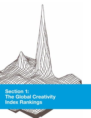 section 1:
The Global Creativity
Index rankings

2 | Creativity and Prosperity: The 2010 Global Creativity Index
 