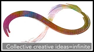Collective creative ideas=infinite 
http://static.ipaustralia.com.au/store3/10/78/1078354.1.high.jpg 
 
