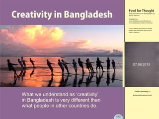 Creativity in Bangladesh