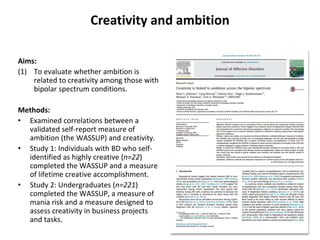 Bipolar Creativity: The Evidence and the Gaps | PPT