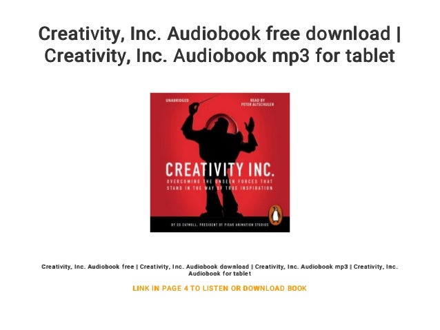 creativity inc audio book creativity inc audio book