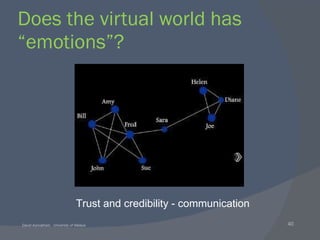 Does the virtual world has “emotions”? Trust and credibility - communication 