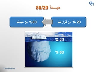 80%‫حياتنا‬ ‫منĬ 20%‫قراراتنا‬ ‫منĬ
 