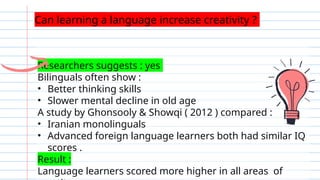 Second Language Creativity CREATIVITY IN SECOND LANGUAGE LEARNING.pptx