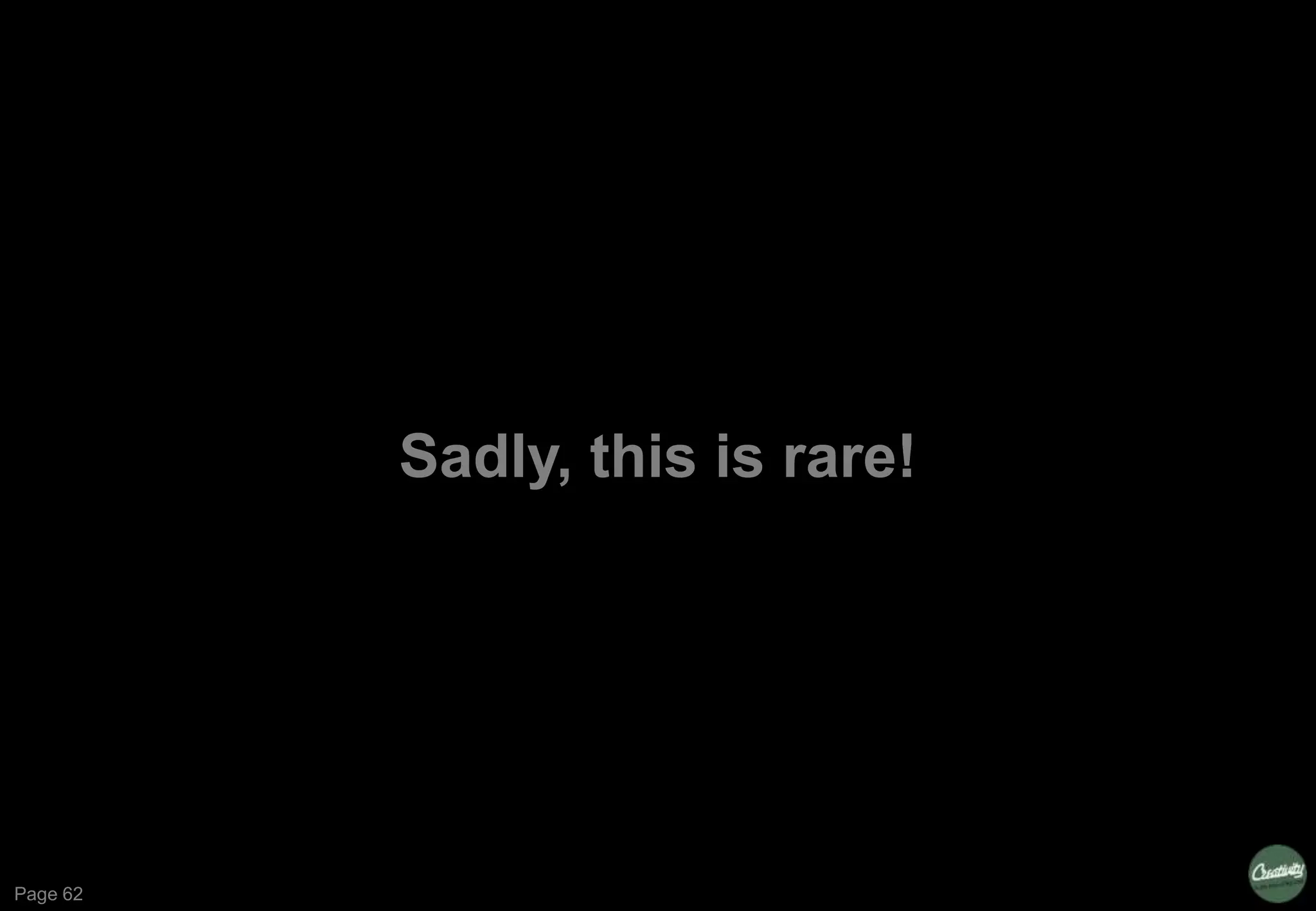 Page 62
Sadly, this is rare!
 