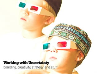 Working with Uncertainty
branding, creativity, strategy and stuff
 