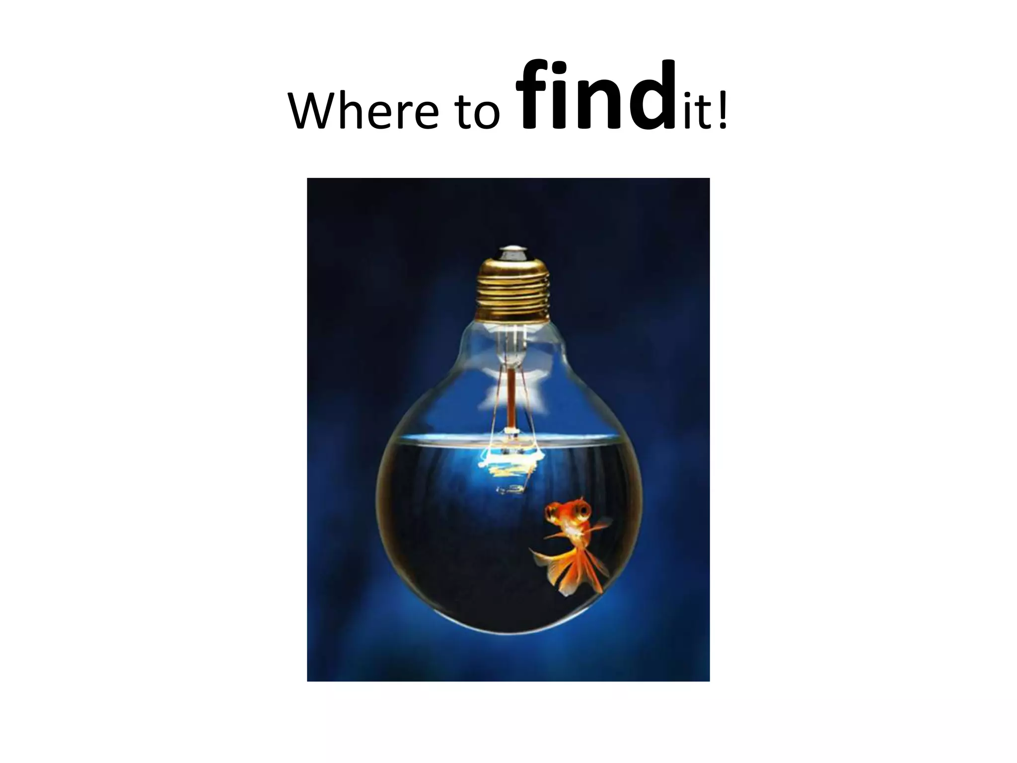 Where to findit!