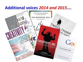 Additional voices 2014 and 2015….
 