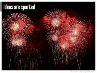Ideas are sparked

http://www.flickr.com/photos/sjliew/1286367571/

 