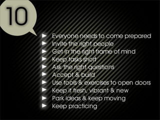 Creativity & 10 tips for better brainstorming