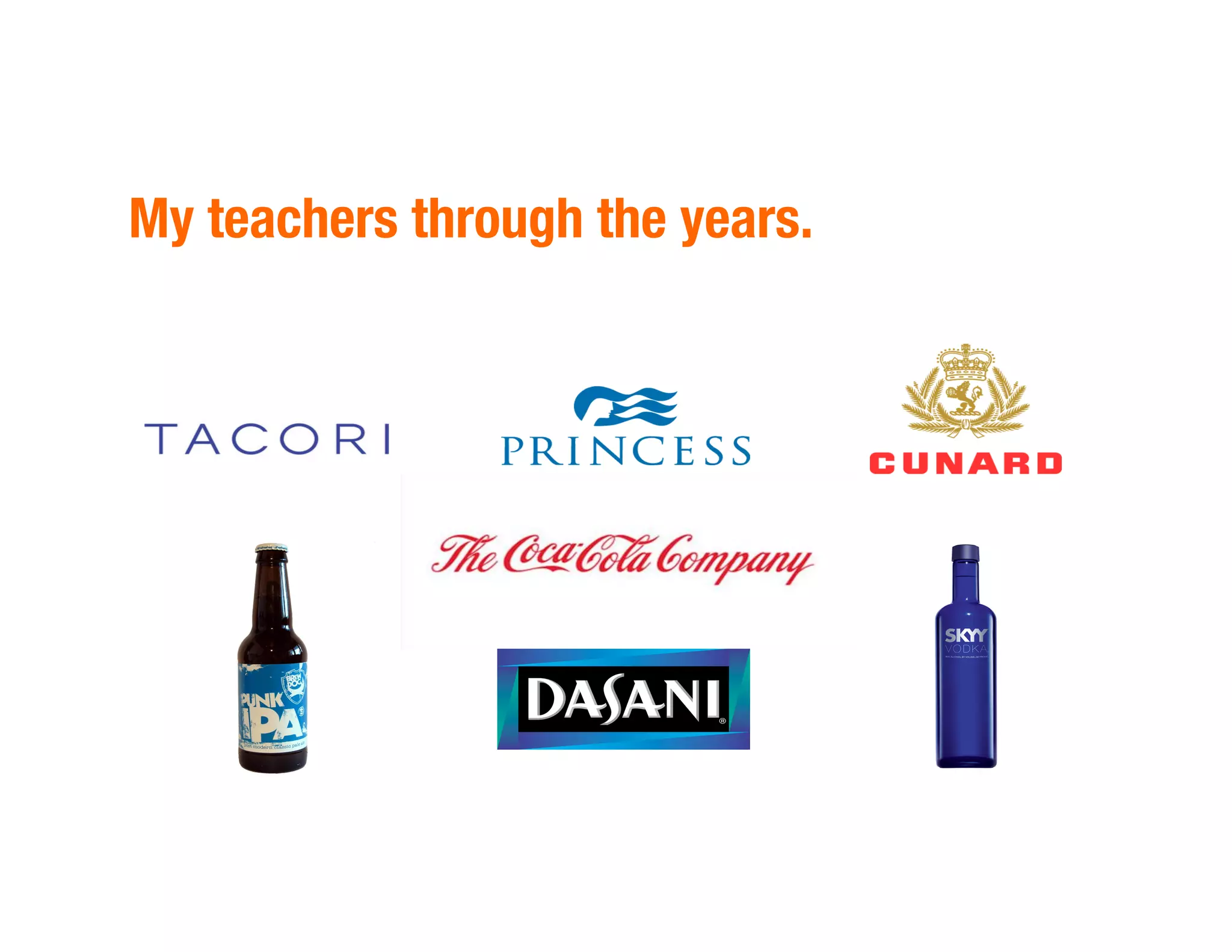 My teachers through the years.
 