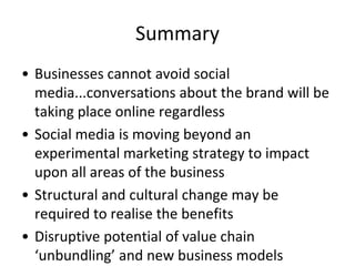 Social Media for Business - Soton MBA