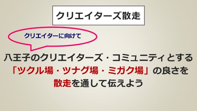 クリエイターズ散走