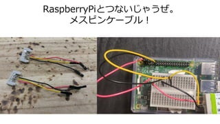 RaspberryPiとつないじゃうぜ。
メスピンケーブル！
 