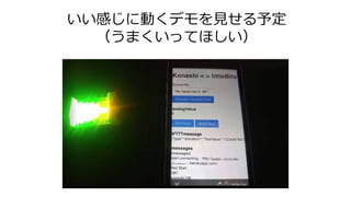 いい感じに動くデモを見せる予定
（うまくいってほしい）
 