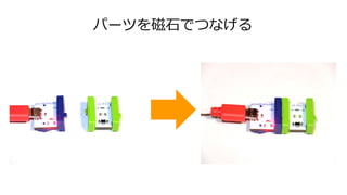 パーツを磁石でつなげる
 