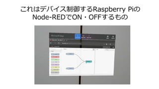 これはデバイス制御するRaspberry Piの
Node-REDでON・OFFするもの
 