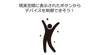 現実空間に表示されたボタンから
デバイスを制御できそう！
 