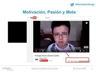 3
#MondayChallenge
@cinacio06www.claudioinacio.com
Motivación, Pasión y Meta
 