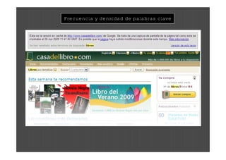 Frecuencia y densidad de palabras clave
 