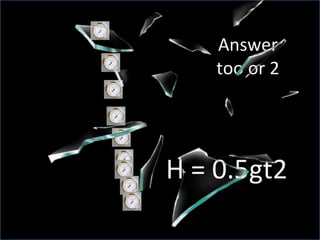 www.edventures1.com | training@edventures1.com | +91-9787-55-55-44
Answer
too or 2
H = 0.5gt2
 