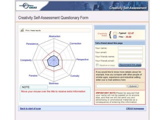 Creax creativity test