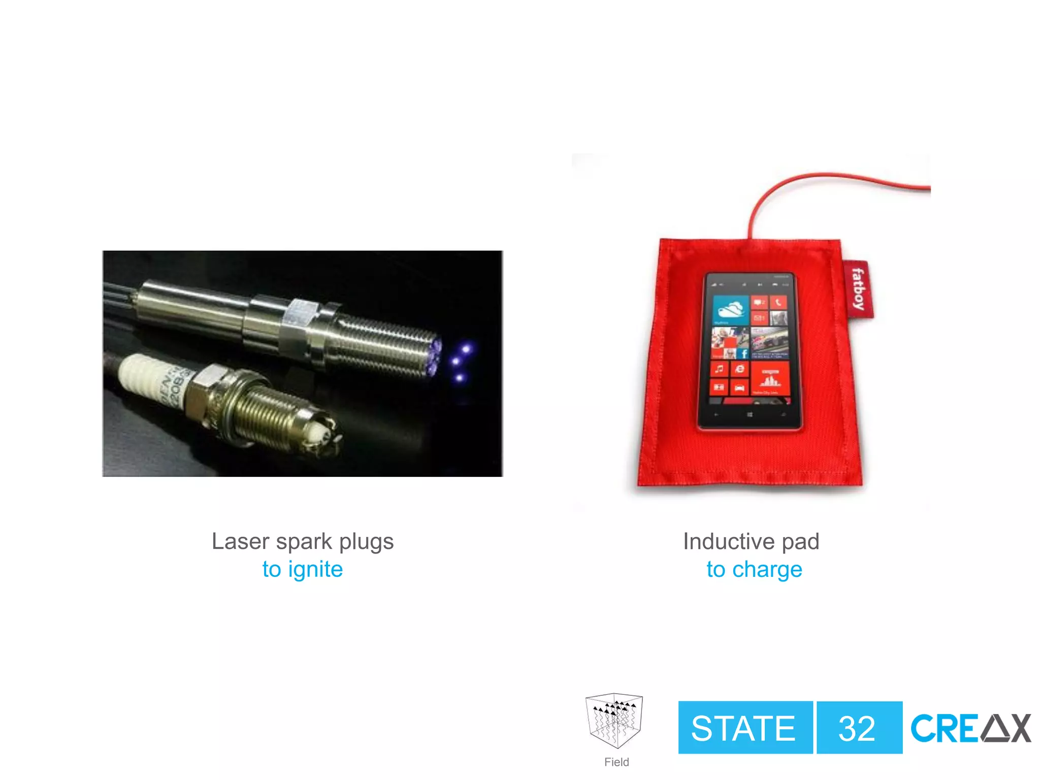 STATE 32
Field
Inductive pad
to charge
Laser spark plugs
to ignite
 