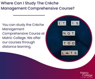 Crèche Management Comprehensive Course | PDF