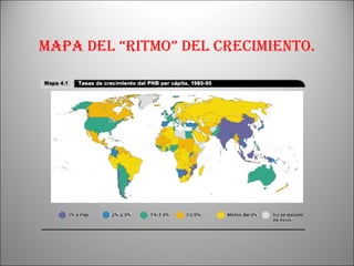 Mapa del “ritmo” del crecimiento. 